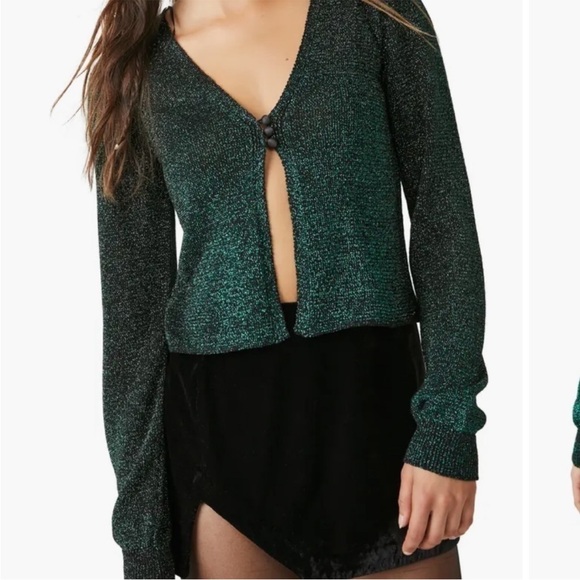 Free People Emmine Metallic Cardigan - Picture 2 of 7